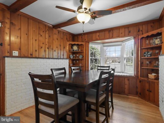 Dining room, Interior, Stone Walls, Wood Texture Flooring, Wooden Walls