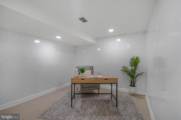 Home Office, Interior, Recessed Lighting