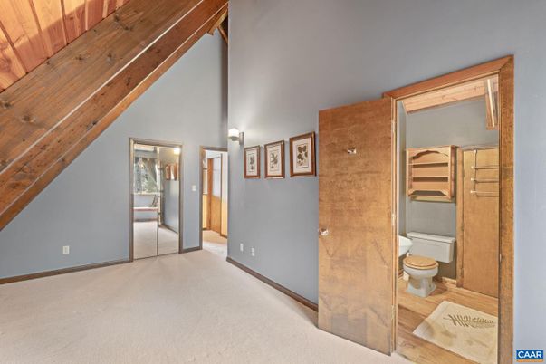 Bathroom, Interior, Wooden Beams
