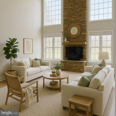 Fireplace, Interior, Living room, Stone Walls