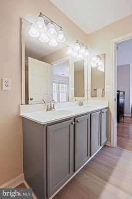 Bathroom, Dual Sink Vanities, Interior, Wood Texture Flooring