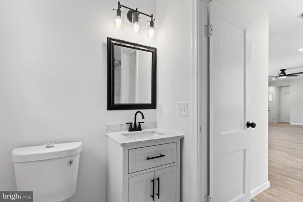 Bathroom, Dual Sink Vanities, Interior, Wood Texture Flooring