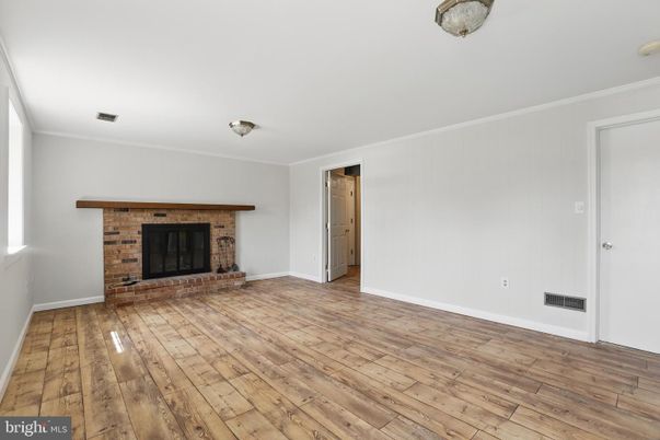 Empty room, Fireplace, Interior, Wood Texture Flooring