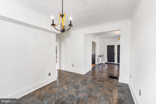 Chandelier, Empty room, Interior, Stone Walls