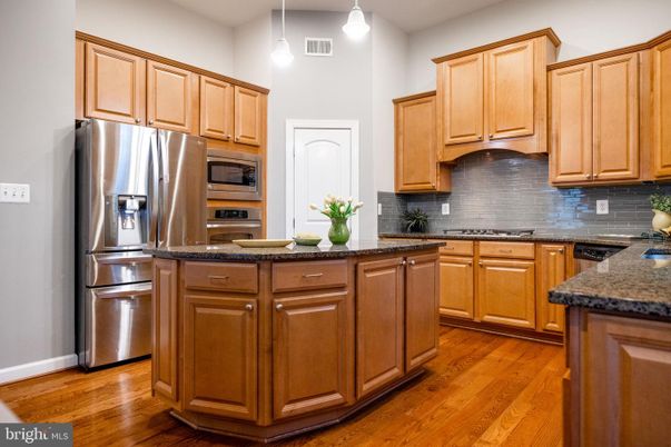 Interior, Kitchen, Pendant Lights, Stainless Steel Appliances, Wood Texture Flooring