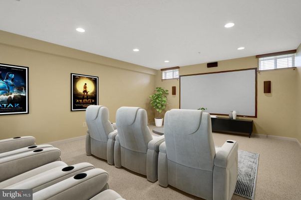 Home Theatre Room, Interior, Recessed Lighting, Theatre Room