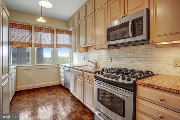 Interior, Kitchen, Pendant Lights, Stainless Steel Appliances, Wood Texture Flooring