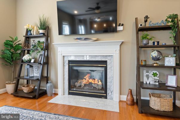 Fireplace, Interior, Recessed Lighting, Wood Texture Flooring