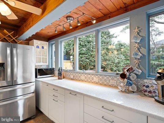 Interior, Kitchen, Stainless Steel Appliances, Wooden Beams, Wooden Ceilings