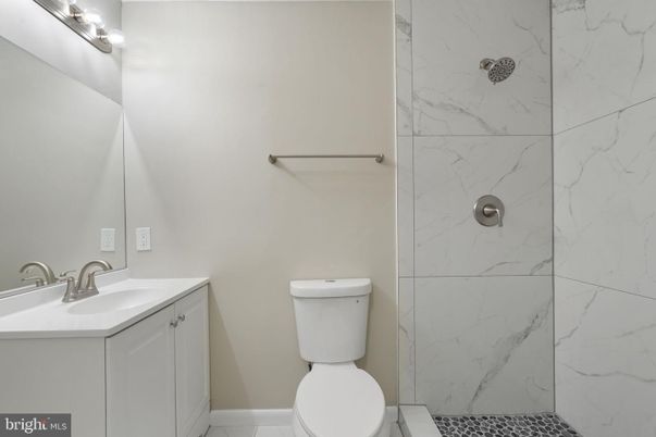 Bathroom, Glass Shower, Interior, Marble Walls