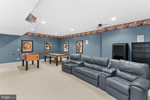 Home Theatre Room, Game Room, Interior, Recessed Lighting