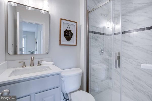 Bathroom, Glass Shower, Interior, Marble Walls