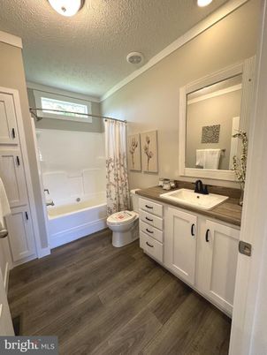Bathroom, Interior, Recessed Lighting, Wood Texture Flooring