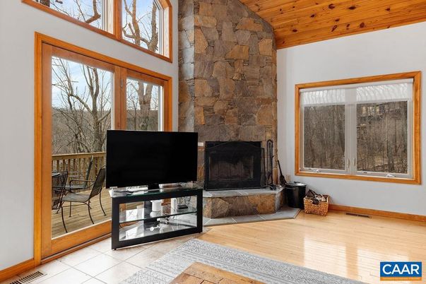 Fireplace, Interior, Stone Walls, Wooden Ceilings, Wood Texture Flooring