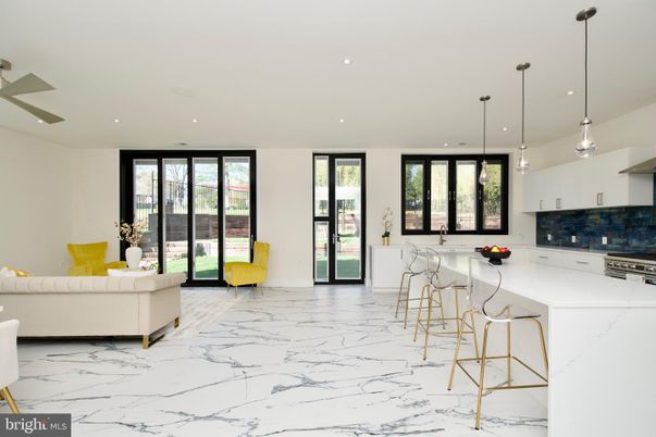 Interior, Kitchen, Marble, Pendant Lights, Recessed Lighting
