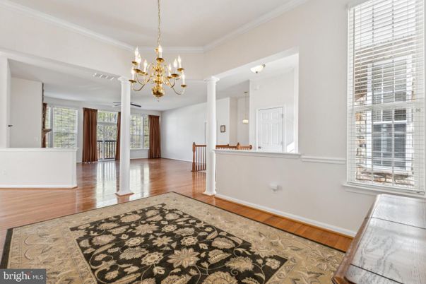 Chandelier, Empty room, Interior, Wood Texture Flooring