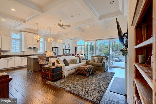 Interior, Kitchen, Living room, Pendant Lights, Recessed Lighting, Stainless Steel Appliances, Wood Texture Flooring