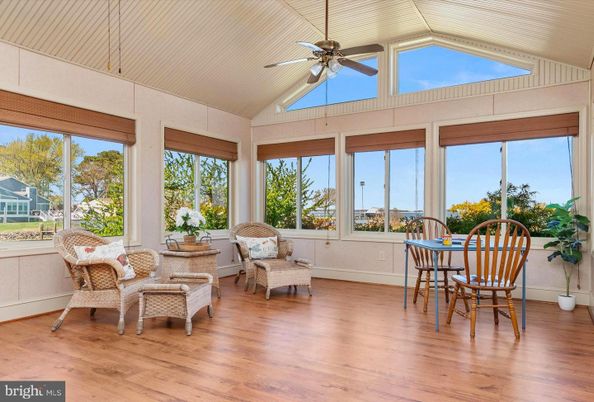 Dining room, Interior, Sun Room, Wood Texture Flooring