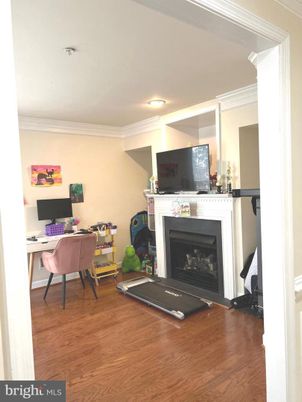 Fireplace, Home Office, Interior, Wood Texture Flooring