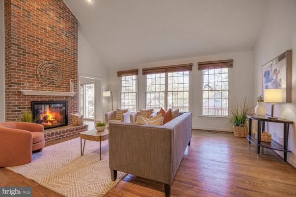 Fireplace, Interior, Living room, Stone Walls, Wood Texture Flooring