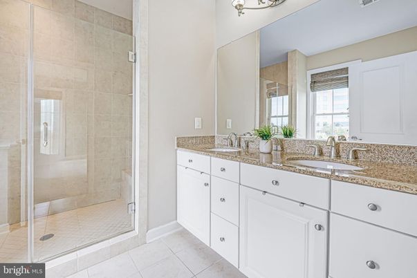 Bathroom, Dual Sink Vanities, Glass Shower, Interior