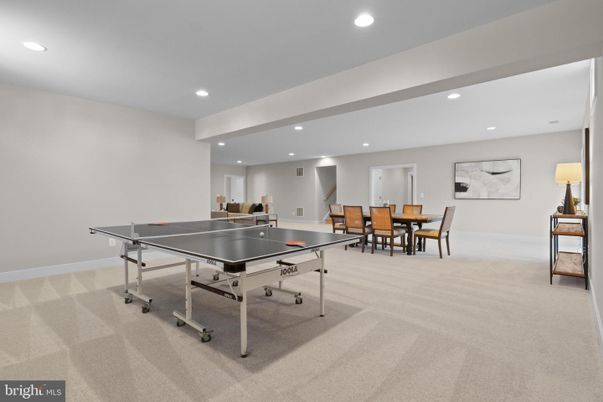 Game Room, Interior, Recessed Lighting
