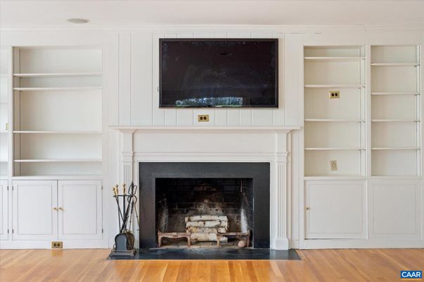 Fireplace, Interior, Wood Texture Flooring