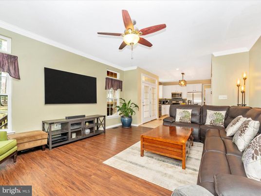 Interior, Kitchen, Living room, Pendant Lights, Stainless Steel Appliances, Wood Texture Flooring