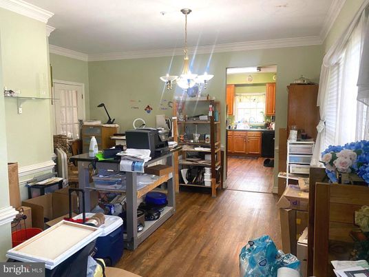 Home Office, Interior, Pendant Lights, Wood Texture Flooring
