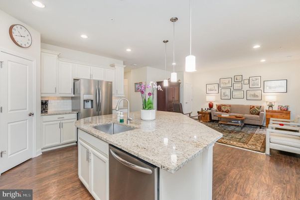 Interior, Kitchen, Living room, Pendant Lights, Recessed Lighting, Stainless Steel Appliances, Wood Texture Flooring