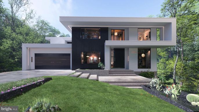 Attached, Exterior, Facade, Modern