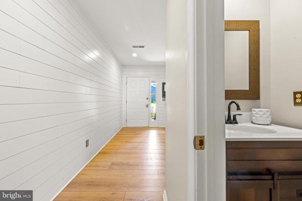Bathroom, Interior, Recessed Lighting, Wood Texture Flooring