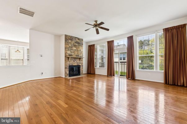 Empty room, Fireplace, Interior, Wood Texture Flooring