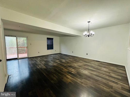Chandelier, Empty room, Interior, Wood Texture Flooring