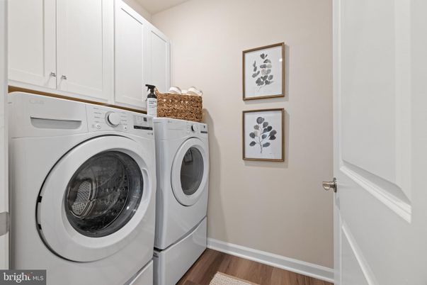 Interior, Washer, Wood Texture Flooring