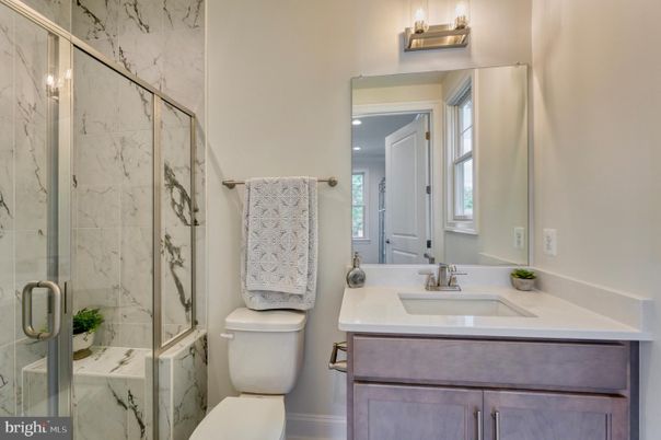 Bathroom, Glass Shower, Interior, Marble Walls