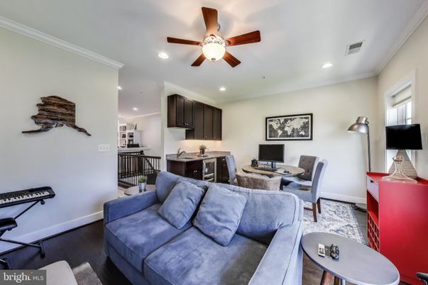 Home Office, Interior, Kitchen, Living room, Recessed Lighting, Wood Texture Flooring