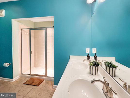 Bathroom, Dual Sink Vanities, Glass Shower, Interior