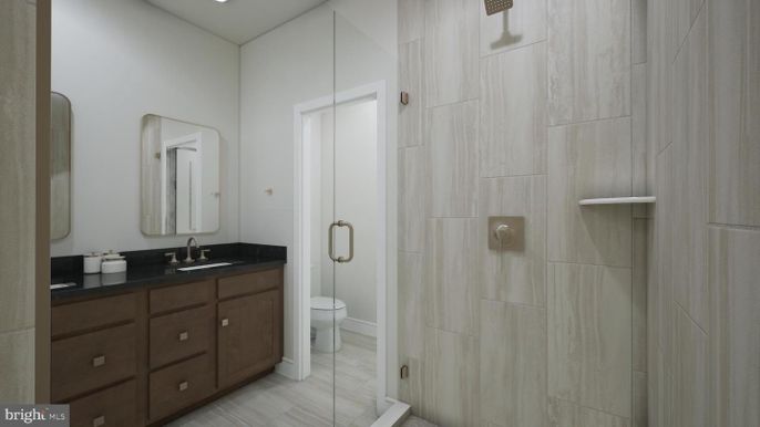 Bathroom, Dual Sink Vanities, Interior, Recessed Lighting