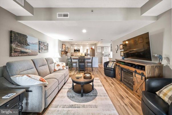 Interior, Kitchen, Living room, Pendant Lights, Recessed Lighting, Stainless Steel Appliances, Wood Texture Flooring