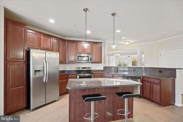 Interior, Kitchen, Pendant Lights, Recessed Lighting, Stainless Steel Appliances