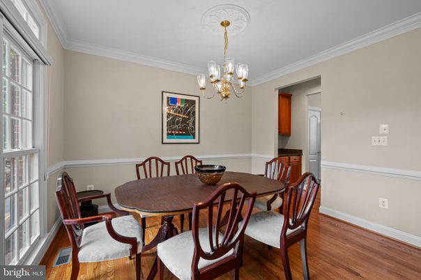 Chandelier, Dining room, Interior, Wood Texture Flooring