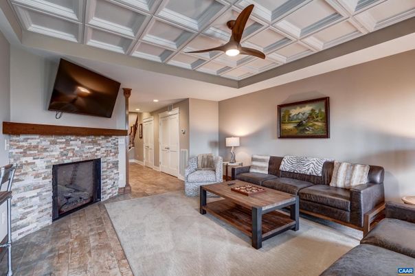 Fireplace, Interior, Living room, Recessed Lighting