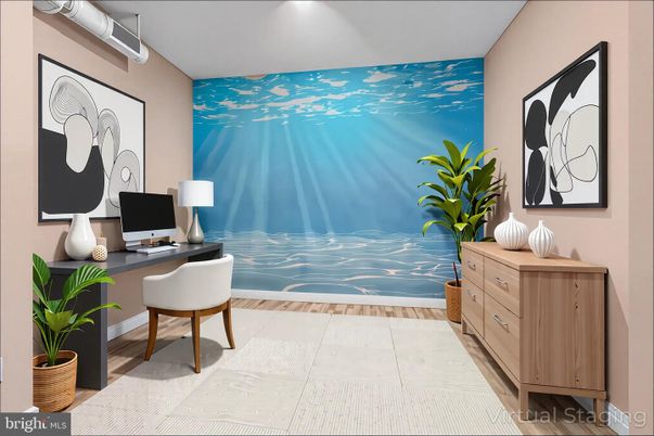 Home Office, Interior, Wood Texture Flooring
