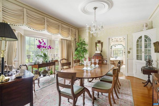 Chandelier, Dining room, Interior, Wood Texture Flooring