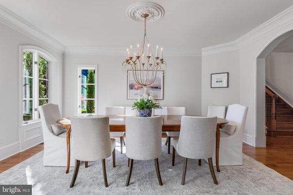 Chandelier, Dining room, Interior, Pendant Lights, Wood Texture Flooring