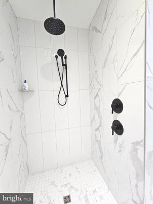 Bathroom, Glass Shower, Interior, Marble Walls