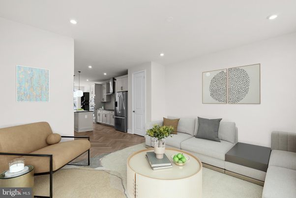 Interior, Kitchen, Living room, Pendant Lights, Recessed Lighting, Stainless Steel Appliances, Wood Texture Flooring