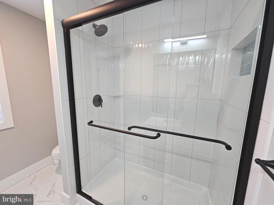 Bathroom, Glass Shower, Interior, Marble