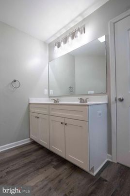 Bathroom, Dual Sink Vanities, Interior, Wood Texture Flooring